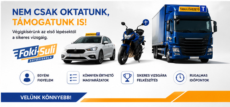 FOKI-SULI Autósiskola gépjárművei