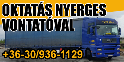 Oktatás nyerges vontatóval